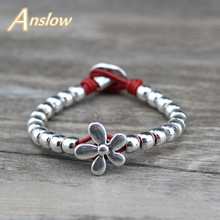 Anslow Brand Fashion Jewelry New Flower Handmade Bracelets For Women Bead Bracelet Best Friendship Black Friday Gift  LOW0620LB 2024 - buy cheap