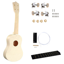 Novo simples diversão ukulele kit diy havaí guitarra handwork apoio pintura crianças brinquedo montagem para amador 2024 - compre barato