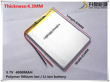 Li-Po 3.7V,4000mAH,[436184] NTC;PLIB;polymer lithium ion / Li-ion battery for tablet pc;POWER BANK;CELL PHONE 2024 - buy cheap