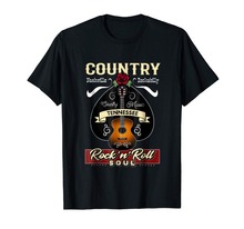 Tennessee country music, camiseta hipster customizada de manga curta com gola em o, moda adolescentes verão 1950s rockabilly 2024 - compre barato