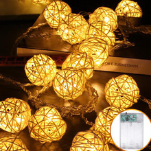 Fairy Garland LED Ball Led Light String Lights For Christmas Tree Wedding Home Indoor Decoration Garland Battery Powered 2024 - buy cheap