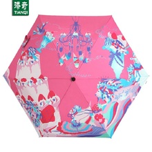 Forest Party Creative Pattern 3 Folding women umbrella double Thickening sunshade umbrella uv umbrella,SKU 04A1C58 2024 - buy cheap