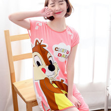 2022 Fashion Cartoon Women'sSleepwear  Short Sleeve Sleep shirt nightgown Women's Home Clothes free Shipping 2024 - buy cheap