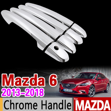 Хромированная накладка на ручки, набор для Mazda 6 GJ GL 2013 2014 2015 2016 2017 2018 2019 Atenza Sedan Wagon, автомобильные аксессуары, наклейки 2024 - купить недорого