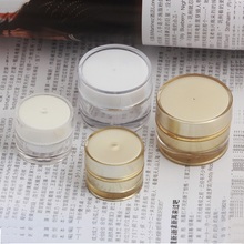 10G 10ML Acrylic Cream Jar, Empty Gold And White Color Cosmetics Eye Cream Small Sample Cream Packing Container, 30pcs/Lot 2024 - buy cheap