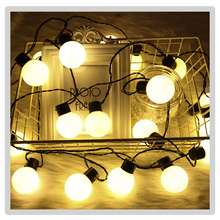 Cordão de lâmpadas bola luz led 5m 220v, para áreas externas, guirlanda, jardim, festa, casamento, decoração de natal lâmpadas eua/ue 2024 - compre barato