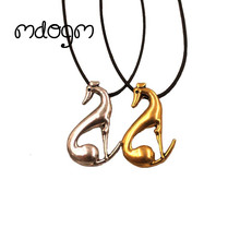 Ожерелье Mdogm Greyhound с подвеской в виде собаки, античное Золотое и серебряное покрытие, ювелирные изделия для женщин, мужчин, женщин и девушек, N140 2024 - купить недорого