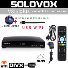 SOLOVOX V8S Plus DVB-S2 Digital Satellite TV receiver support USB wifi Youtube Powervu DRE Biss key CCCAM NEWCAMD HDCAM v6s h96 2024 - buy cheap