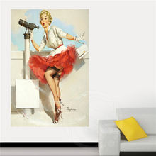 Classic Fashion Custom Pin Up Girl Canvas Fabric Cloth Poster Print Home Wall Art Decor 2024 - buy cheap