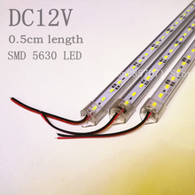 Tira de luz LED rígida con forma de barra + cubierta de pc, 5 uds., 50cm, DC12V SMD 5630/5730, tubo de luz LED (blanco cálido/blanco frío/blanco Natural) 2024 - compra barato