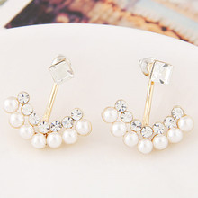 Pendientes de perlas joyería coreana para mujer, aretes de cristal de Color dorado para mujer, bisutería, accesorios de joyería 2024 - compra barato