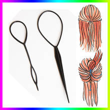 2Pcs/Set New Chic Magic Topsy Tail Hair Braid Ponytail Black Styling Maker Clip Tool  Drop Shipping 2024 - buy cheap
