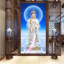 beibehang Wallpaper custom mural photo HD Guanyin Bodhisattva decorative painting porch mural decorative background painting 2024 - buy cheap