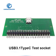 Envío gratis 10pc USB 3,1 tipo C enchufe de prueba para cable de datos 3,1 hembra Placa de prueba de PCB con pin solderd 0,8mm 2024 - compra barato