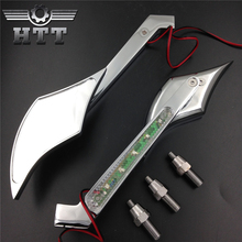 Aftermarket motorcycle parts Motorcycle LED Turn signal Sickle mirrors fit for Honda CBR954RR CBR1000RR CHROM 2024 - buy cheap