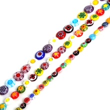 New Coming 6mm/8mm/10mm hole1mm Glass Beads Millefiori Flower Lampwork Spacer Beads for Necklace Bracelet DIY Jewelry Making 2024 - buy cheap