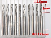 3.175mm*2.5mm*8mm,Freeshipping,CNC wood tools,carbide End Mill,woodworking insert router bit,Tungsten milling ,MDF,PVC,Acrylic 2024 - buy cheap