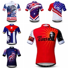 New Mens cycling jersey youth Russia UK summer Short sleeve Mountain Bike jersey MTB clothing Maillot Ciclismo Tops CHE GUEVARA 2024 - buy cheap