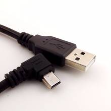 1 шт. высокоскоростной адаптер USB A папа-Mini 5 Pin папа с левым углом для зарядки и передачи данных 30 см 2024 - купить недорого