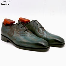 Cie/мужские туфли-оксфорды из натуральной телячьей кожи с квадратным носком, с патиной и павлином; Мужские туфли из кожи на заказ; ox15 2024 - купить недорого