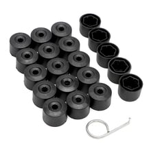 20 peças 17mm tampas de porca de roda de carro para bora sagitar magotan passat soquete especial capa de parafuso de cubo parafuso jantes proteger 2024 - compre barato