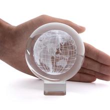 Bola de cristal de tierra 3D, estatuilla de moda Feng Shui, decoración de oficina, bolas de cristal de tormenta, adornos para habitación, estatua, artesanía 2024 - compra barato