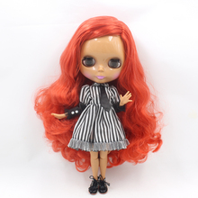 joint body Nude blyth Doll, Factory doll, black skin, red hair 2024 - buy cheap