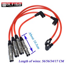 WOLFIGO New Ignition Spark Plug Wire Set STD For VW Golf Jetta 2.0L L4 57041, 27588,QW1493 35-4413 2024 - buy cheap