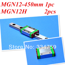 12mm miniature linear guide MGN12 L450mm linear rail with 2pcs MGN12H linear carriages block for CNC parts 3D printer 2024 - buy cheap