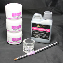 RU 6 IN 1  Nail Beauty Art Kit Acrylic Liquid clear/white/pink Powder Pen DIY Dappen Dish Nail Art Tool set 2024 - buy cheap