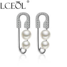 LCEOL Fashion Cute Stud Earring for Women Wedding Party Trendy Simulated Pearl Bijoux Femme Brincos Para As Mulher 2024 - buy cheap