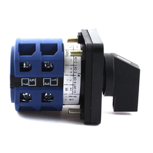 JFBL 10X AC660V 25A 2-Pole 3-Position Momentary Plastic Rotary Changeover Switch Blue+Black 2024 - buy cheap