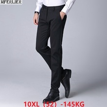 Pantalones de traje formales para hombre, pantalón de oficina de talla grande 8XL, 9XL, 10XL, 48, 50, 52, azul marino, para otoño y verano 2024 - compra barato