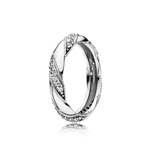 925 Sterling Silver Women Ring With CZ Crystal Ribbon of The Love Rings for Women Wedding Fine Jewelry 2024 - buy cheap
