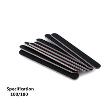 20pcs/lot Nail Files Brush Durable Buffing Nail Art Accessories 100/180 Professional Black Sanding Nail Files For Manicure 2024 - buy cheap