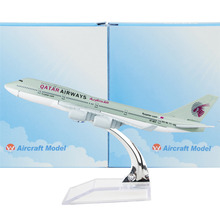 Qatar Airways Company Q.C.S.C. Boeing 747 16cm model airplane Birthday gift plane models toys Free Shipwping Christmas gift 2024 - buy cheap