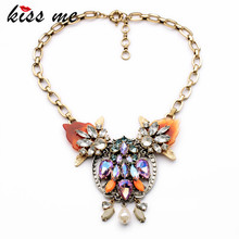 KISS ME New Design Boho Ethnic Women Accessories Fashion Elegant Resin Stone Plant Pendant Bold Luxury Necklaces Pendants 2017 2024 - buy cheap