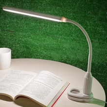 Lámpara de mesa con Clip de abrazadera, luz de escritorio de lectura, Flexible, ajustable, con brillo USB, regulable, sin escalonamiento 2024 - compra barato