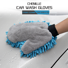 High quality 2 in 1 Car Wash Glove Multi-function Car Cleaning Wax Detailing Brush Microfiber Chenille Auto Care Car-styling 2024 - buy cheap