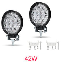 Work LED Light Bar 27W 42W 48W Car Light Bright Beam 12v 24v Led For Jeep ATV UAZ SUV 4WD 4x4 Truck Tractor Off-road Spot Light 2024 - buy cheap