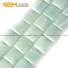 Gem-inside Natural Flat Square Amazonite Stone Beads For Jewelry Making 12-20mm 15inches DIY Jewellery 2024 - buy cheap