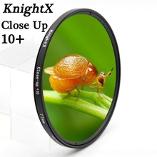 KnightX Close Up 49mm 52mm 55mm 58mm 67mm 77mm Macro lens Filter for Nikon Canon EOS DSLR go pro d5300 600d d3200 d5100 d3300 2024 - купить недорого