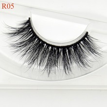 3D Mink Lashes Cílios Postiços Maquiagem Cílios Extensão Natural Longo Macio Falso Falso Eye Lashes Reutilizável Faux Cils R05 2024 - compre barato