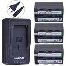 Batmax carregador ultra rápido em 3 pacotes, baterias led para sony np f970, f750, f770, f960, f550, f530, f330, f570, 2024 - compre barato