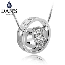 Dan's colar com pingente de cristais austrianos reais, colar feminino fashion #81387 2024 - compre barato