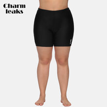Charmleaks Women High Waist Swimming Trunks Plus Size Ladies Plus Size Bikini Bottom Solid Swimwear Briefs Split Swimming Trunks 2024 - buy cheap