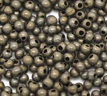 DoreenBeads Alloy Spacer Beads Ball Antique Bronze  color About 2.0mm( 1/8") Dia, Hole:Approx 0.6mm, 350 PCs Hot new 2024 - buy cheap