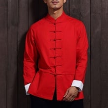 Ropa tradicional china para hombre, prendas de vestir exteriores, chaqueta masculina con cuello mandarín, tangzhuang, TA174, 2018 2024 - compra barato