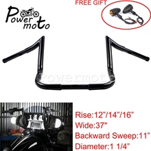 1 1/4 "12" 14 "16" rise ape hanger guiador batwing carenagem barra de arrasto para harley touring dressers baggers flhtc 1982-up 2024 - compre barato