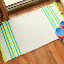 Hand Woven Rug Vintage Floor Mat Carpet Non-slip Absorbent Foor  Bathroom Mats Striped Carpet Nordic Carpet Indian Rug Striped 2024 - buy cheap